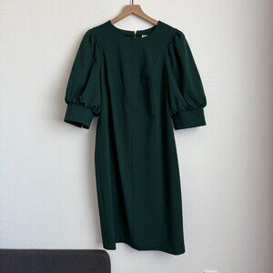 Calvin Klein Plus Size Jewel-Neck Puff-Sleeve Sheath Dress